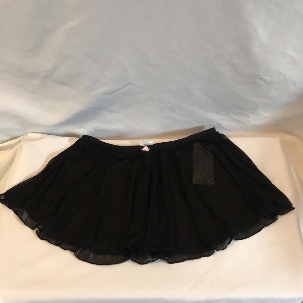 NWT Danskin black sheer dance skirt girls size XL (14-16) style WU7111D ballet - Picture 2 of 13